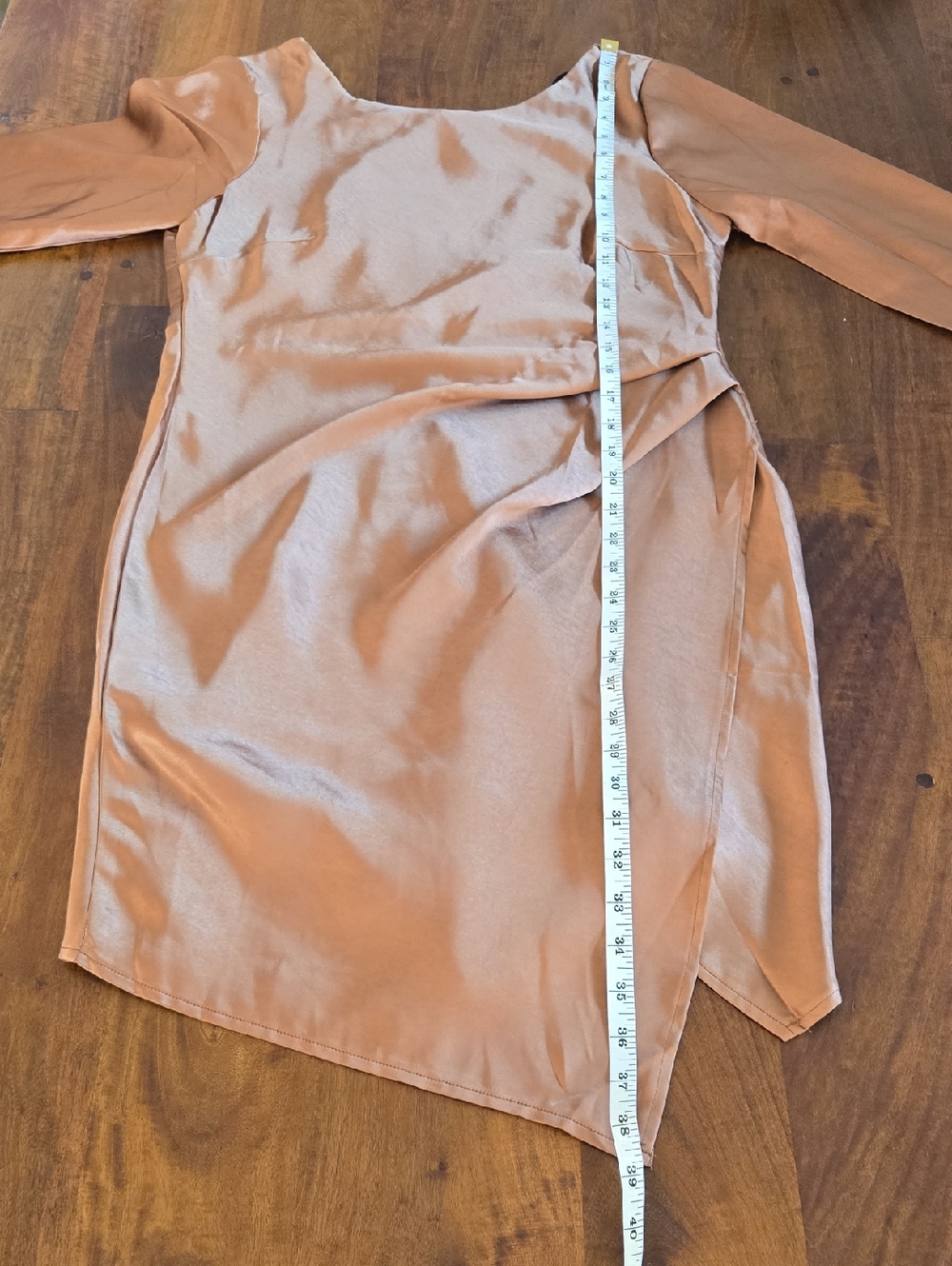 NWT Hello Molly Expressed Permission Long Sleeve Low Back Dress Chocolate Size 8 - Picture 12 of 13